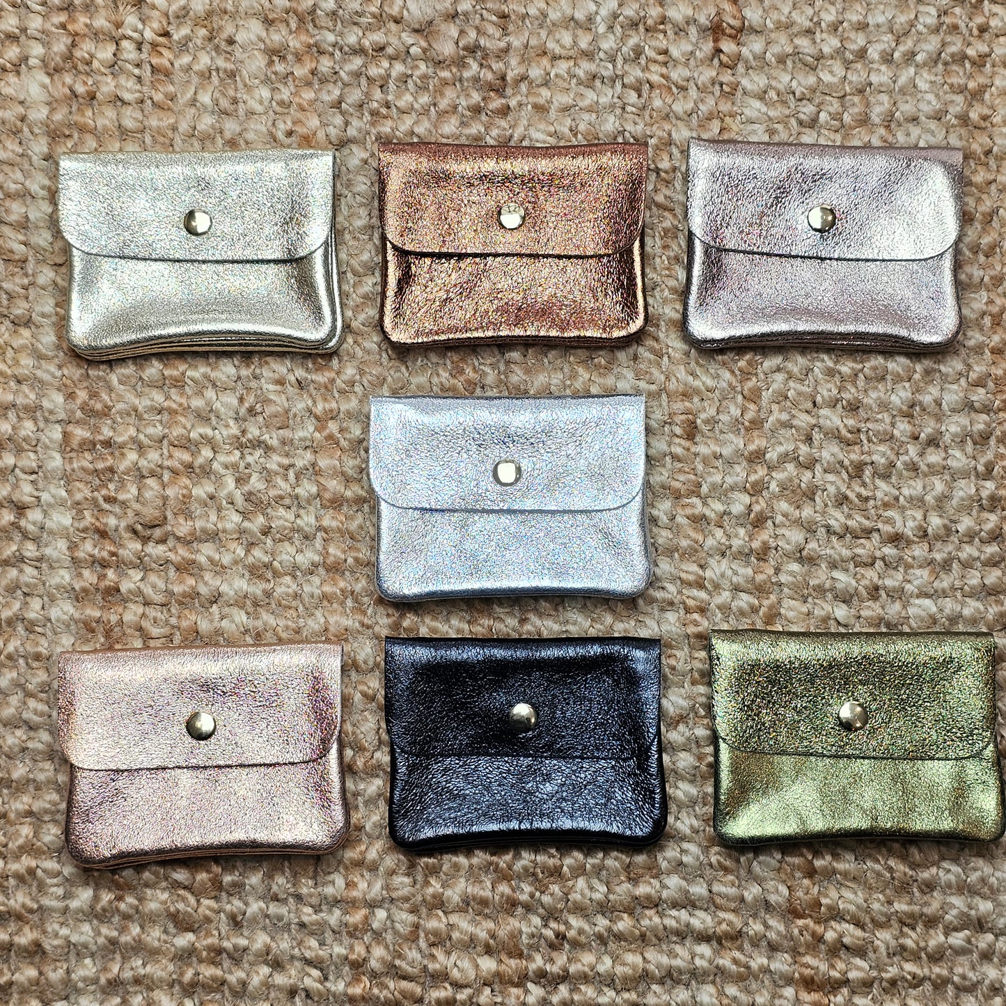 Porte monnaie en cuir marron glacé