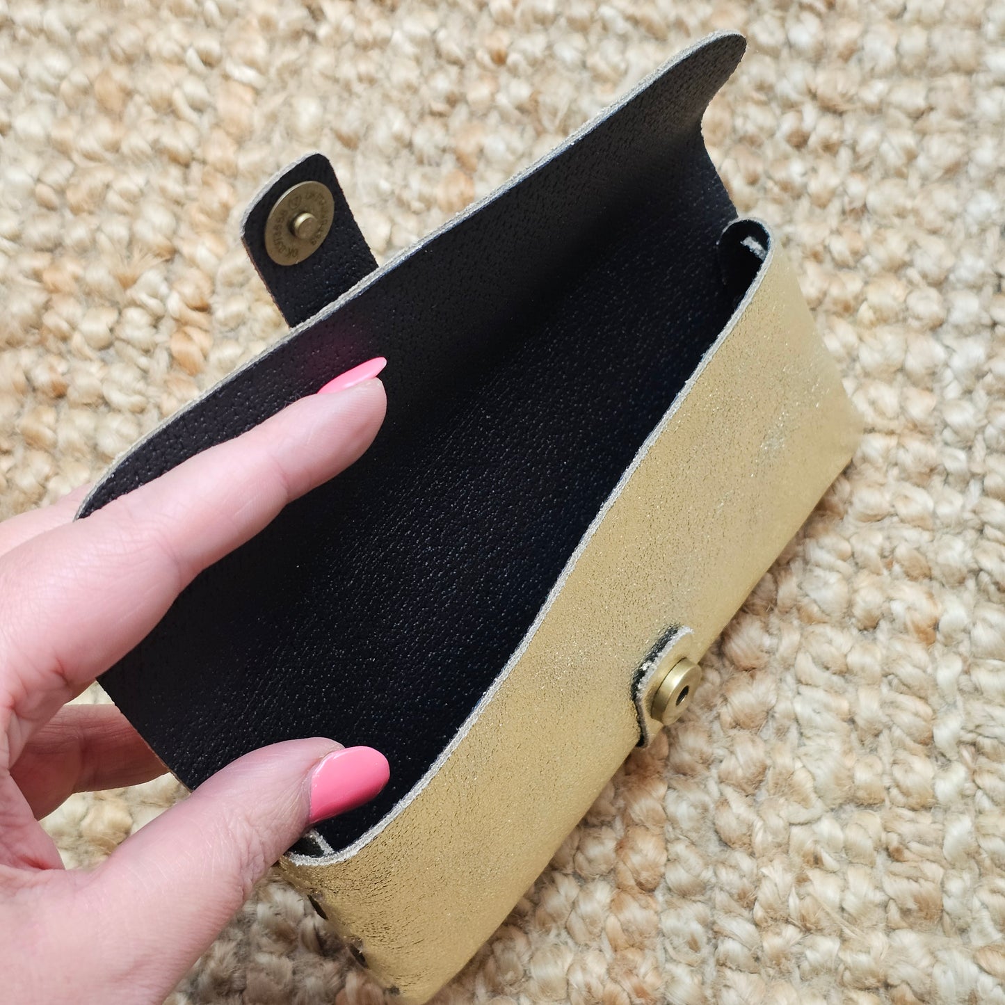 Etui lunette en cuir noir