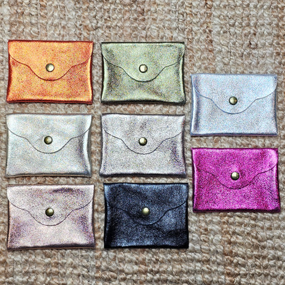 Petit porte monnaie en cuir bronze