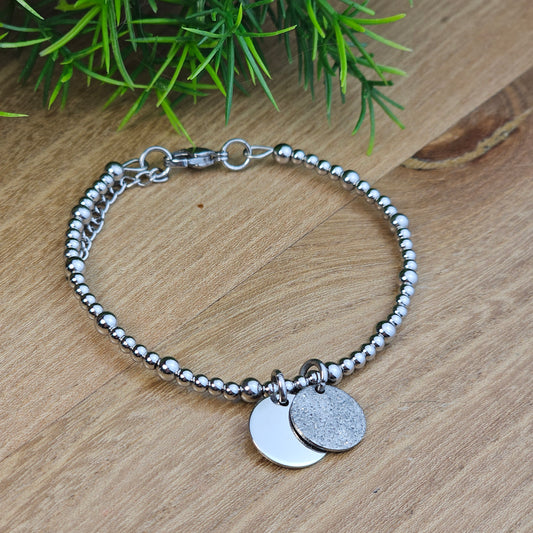Bracelet Marjolaine 2 médailles