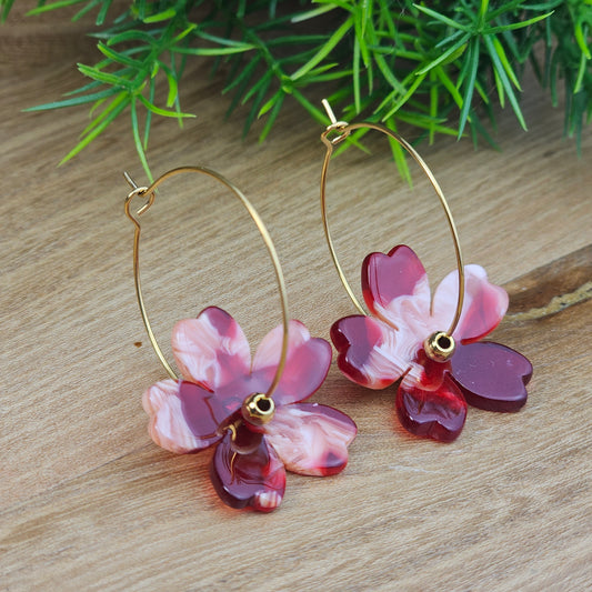 Créoles Andréa rouge