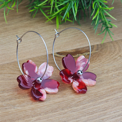 Créoles Andréa rouge