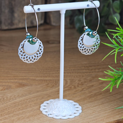 Boucles d'oreilles Cynthia argenté