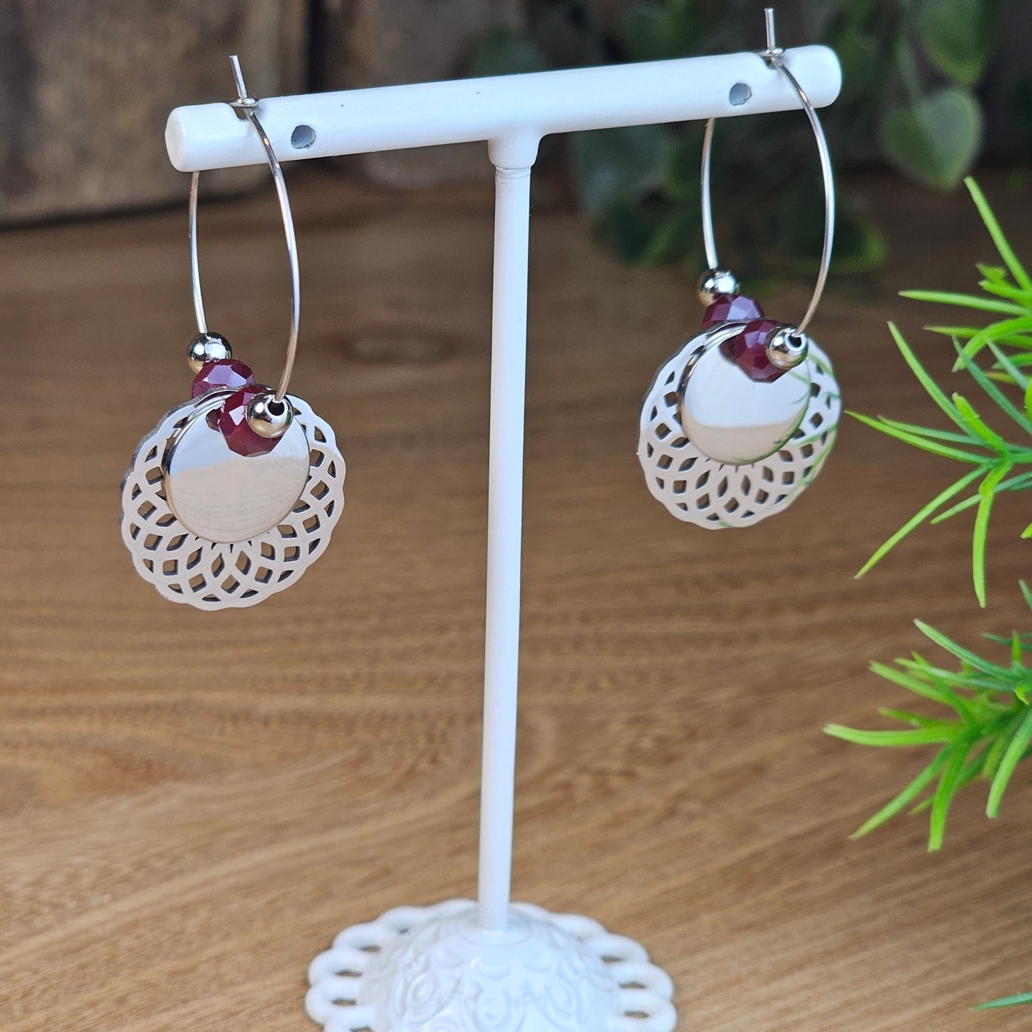 Boucles d'oreilles Cynthia argenté