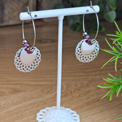 Boucles d'oreilles Cynthia argenté