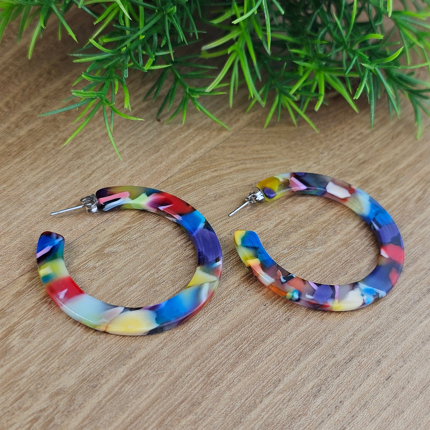 Créoles Louane multicouleur épaisse