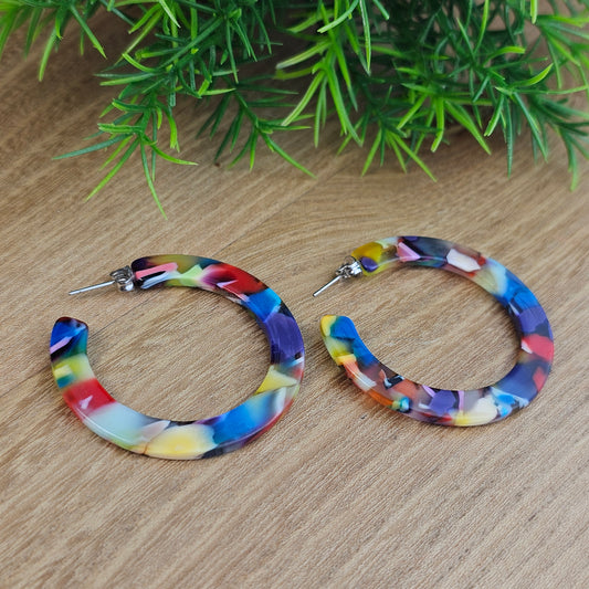 Créoles Louane multicouleur épaisse