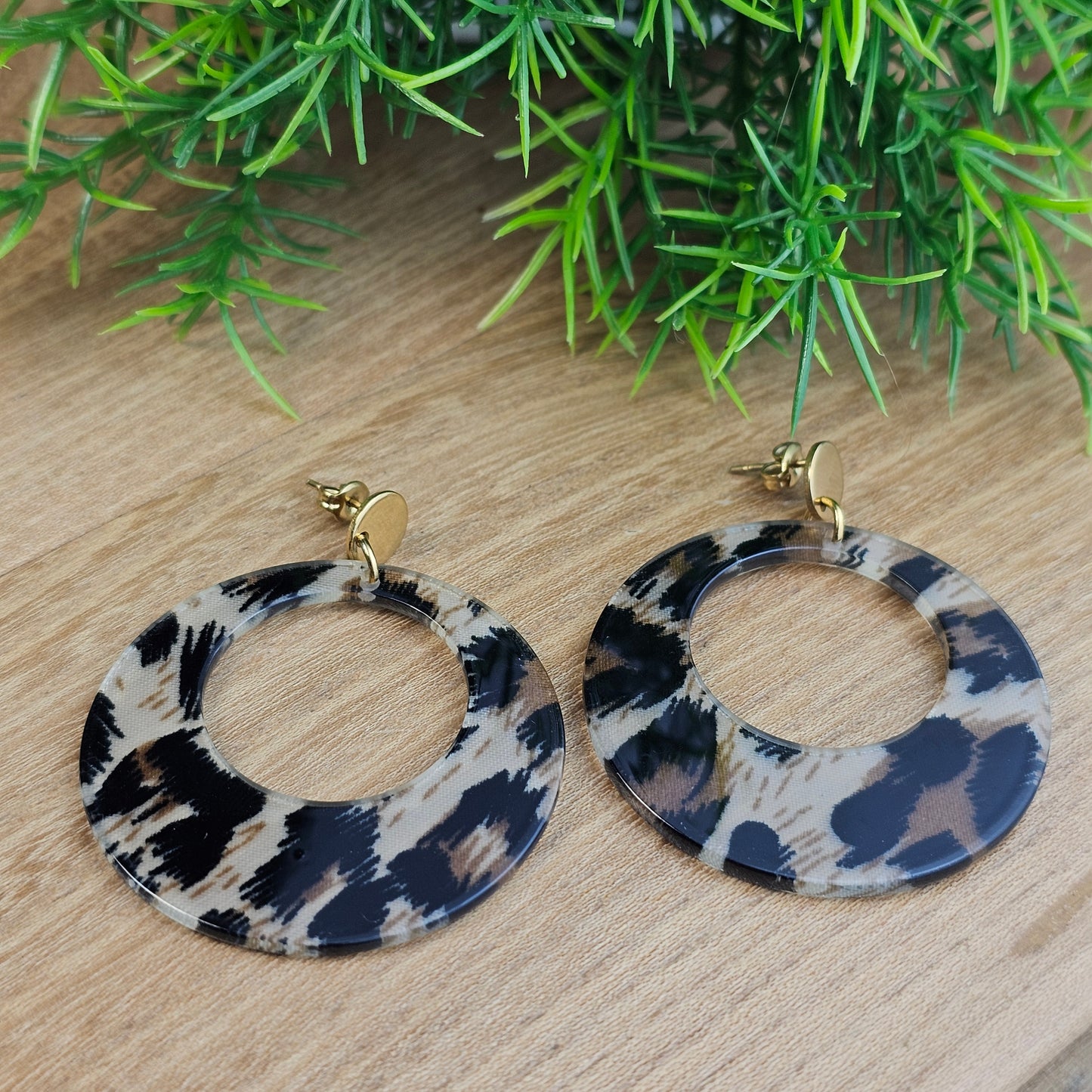 Boucles d'oreilles Sensuane léopard