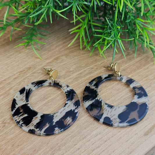 Boucles d'oreilles Sensuane léopard
