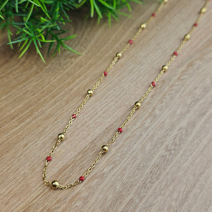 Collier Gwen coloré doré