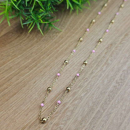 Collier Gwen coloré doré