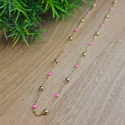 Collier Gwen coloré doré