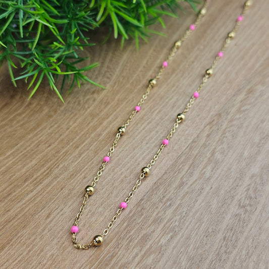 Collier Gwen coloré doré