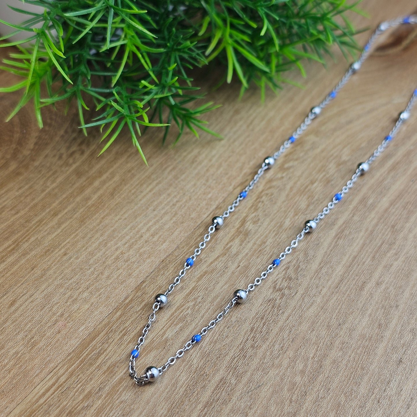 Collier Gwen coloré argenté