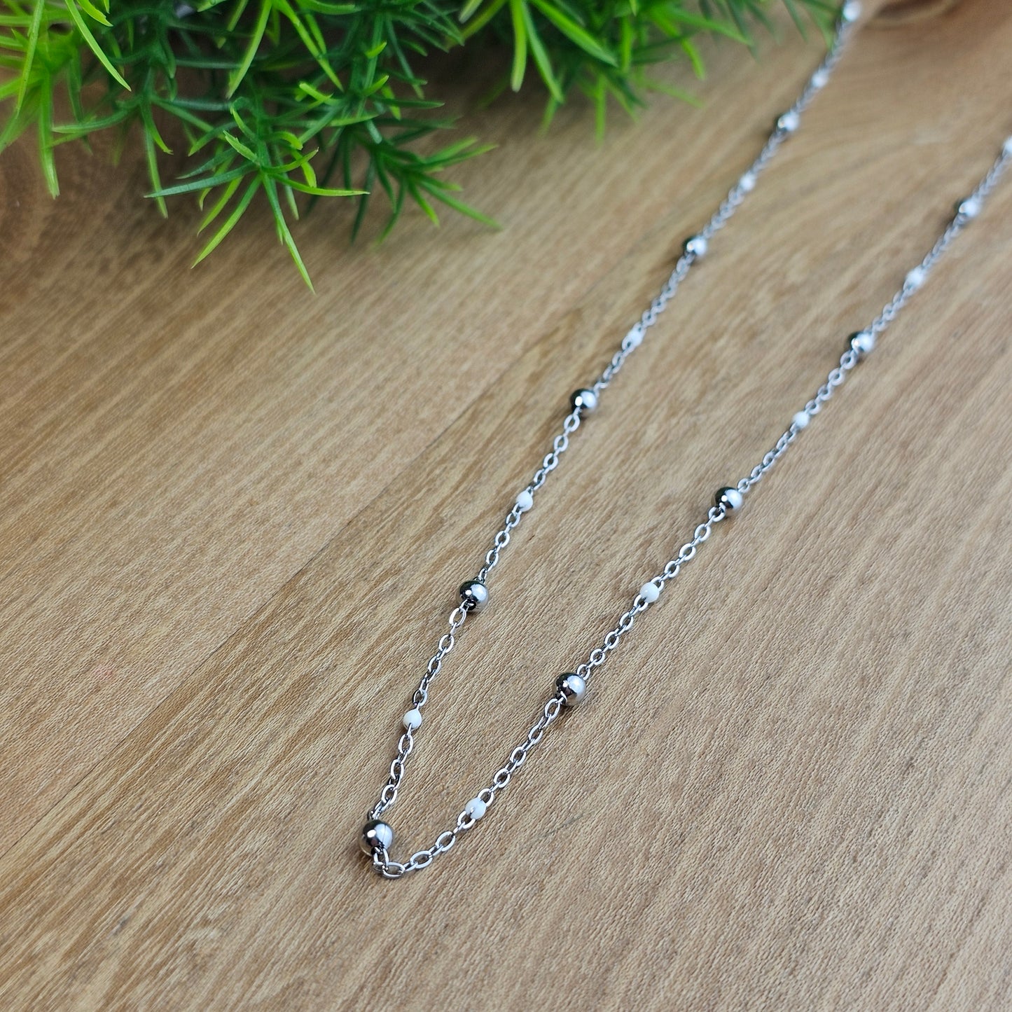 Collier Gwen coloré argenté