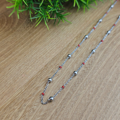 Collier Gwen coloré argenté