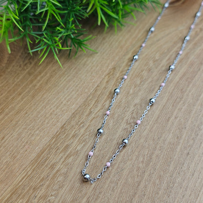 Collier Gwen coloré argenté