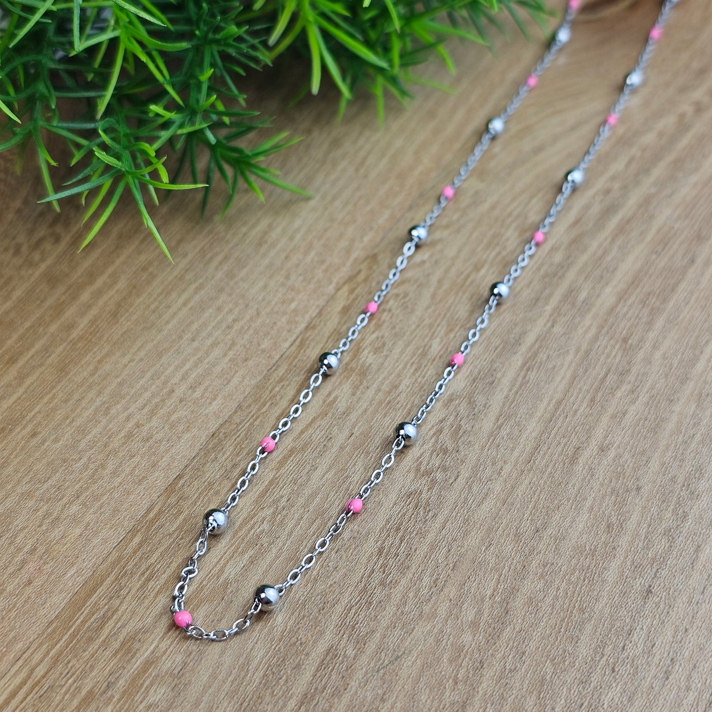 Collier Gwen coloré argenté