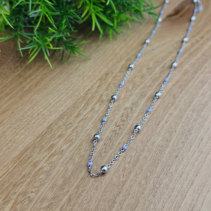 Collier Gwen coloré argenté