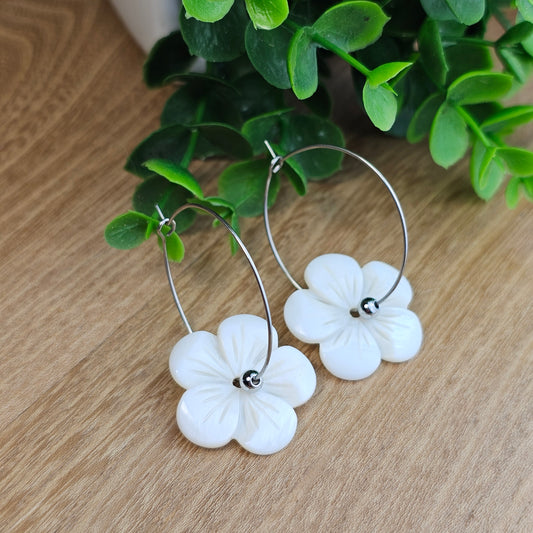 Boucles d'oreilles Leïla argentée