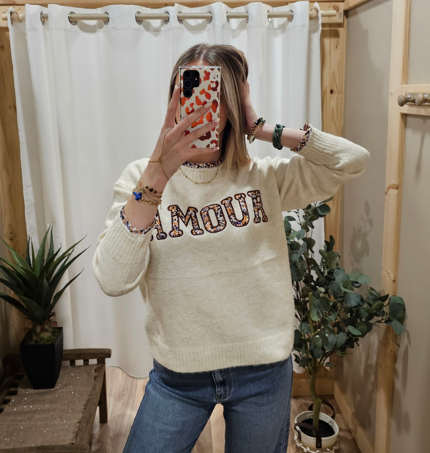Pull Amour liberty beige