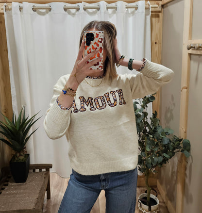 Pull Amour liberty beige