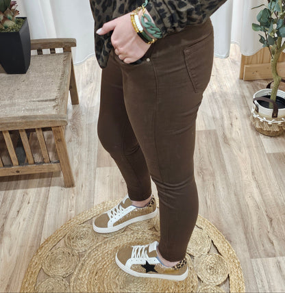 Jean skinny chocolat