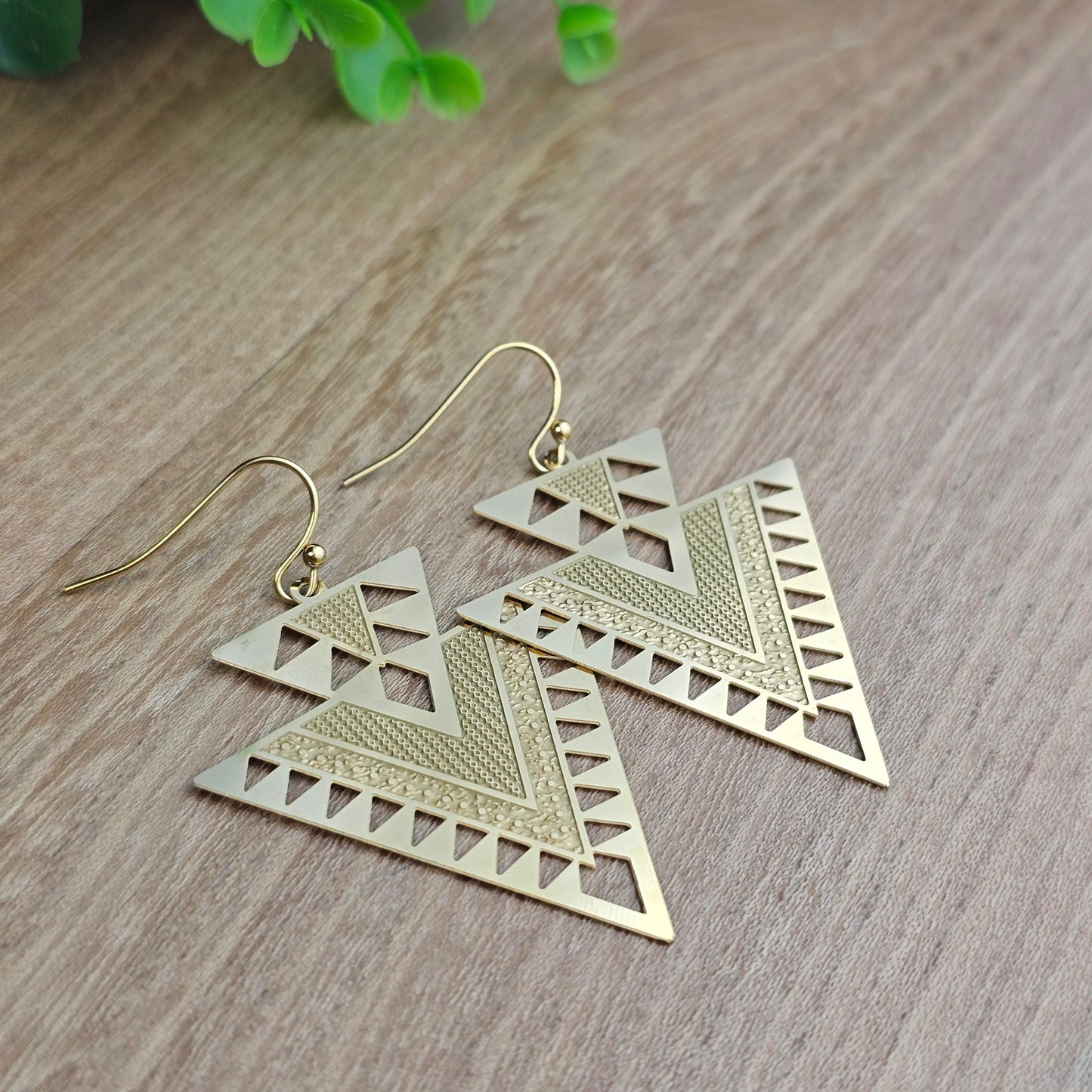 Boucles d'oreilles Gaya triangle