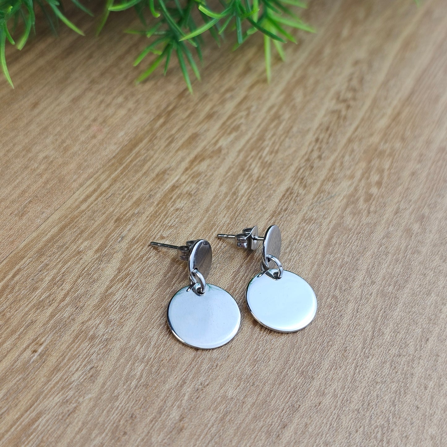 Boucles d'oreilles Suzon médaille lisse