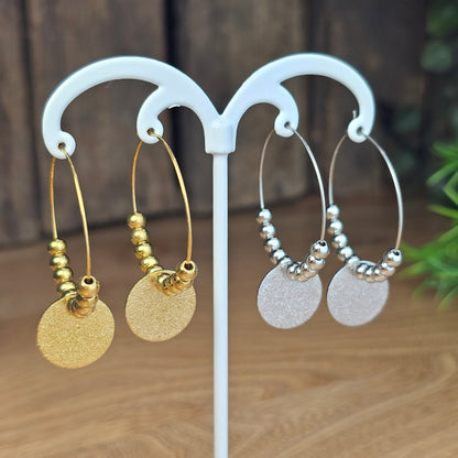 Boucles d'oreilles Carole paillette