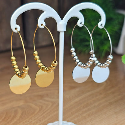 Boucles d'oreilles Carole lisse