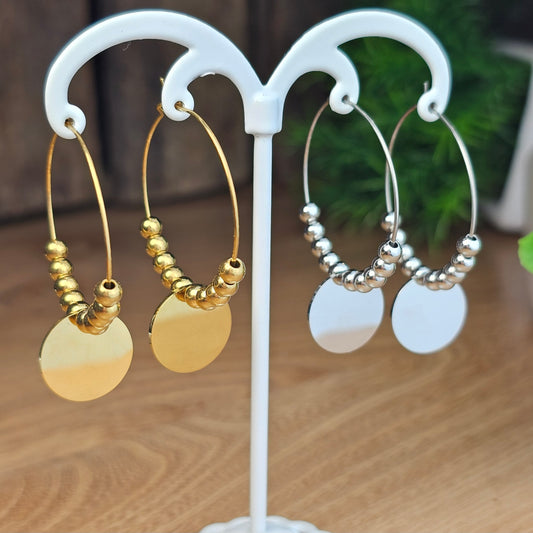 Boucles d'oreilles Carole lisse