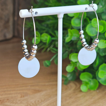 Boucles d'oreilles Carole lisse