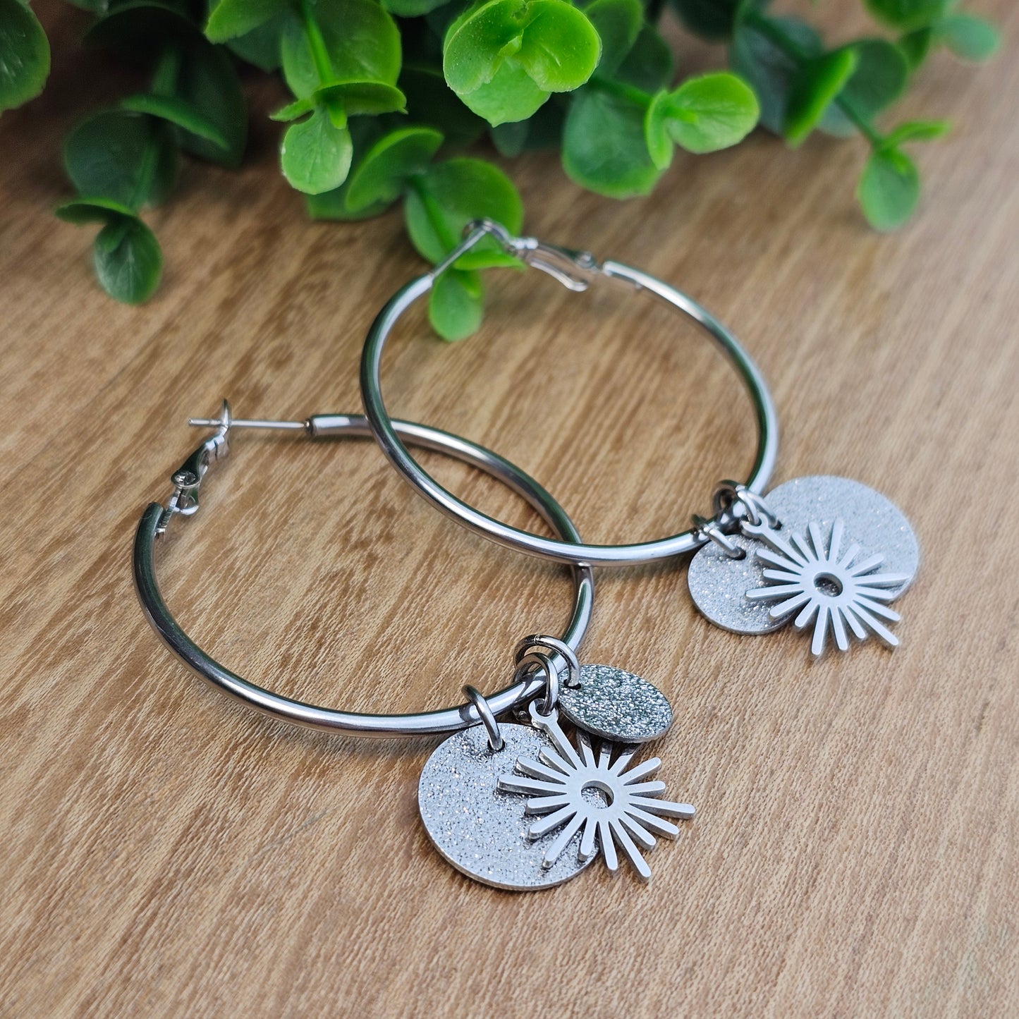 Boucles d'oreilles Corinne argentée