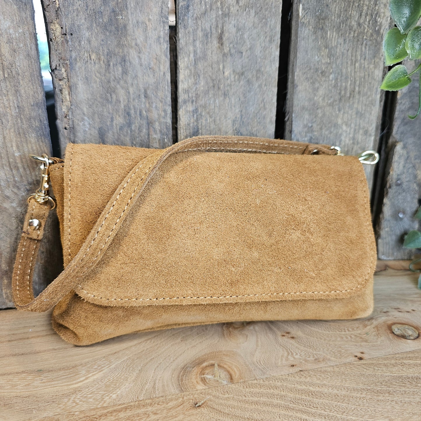 Petit sac en daim camel