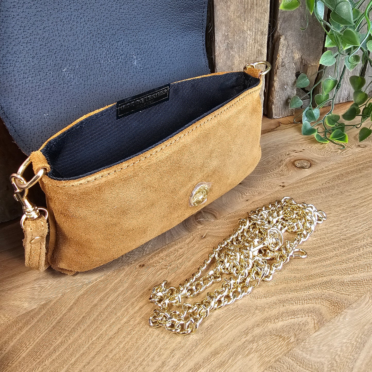 Petit sac en daim camel