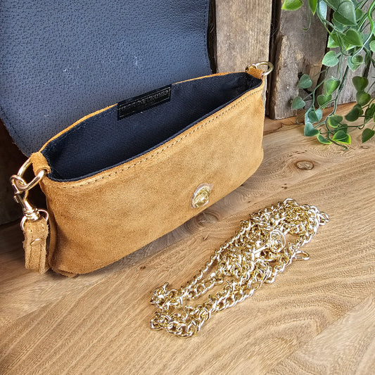 Petit sac en daim camel