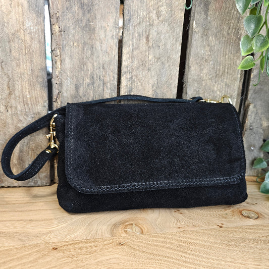 Petit sac en daim noir
