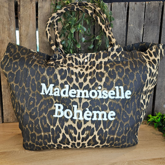 Sac cabas Mademoiselle bohème léopard
