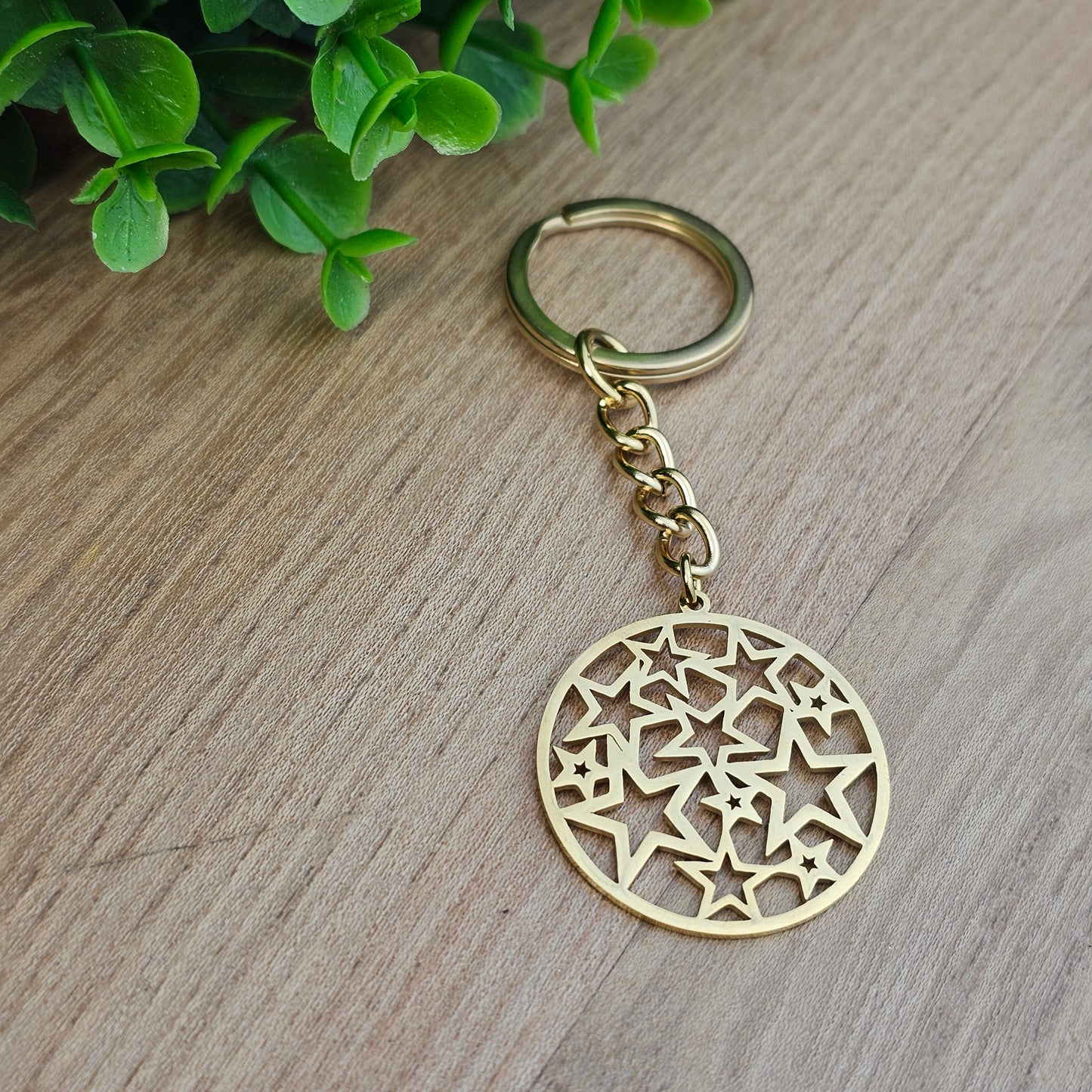 Porte-clés étoiles doré