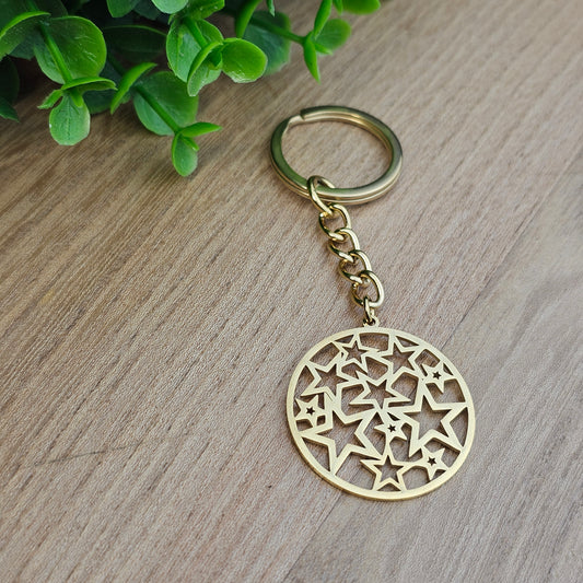 Porte-clés étoiles doré