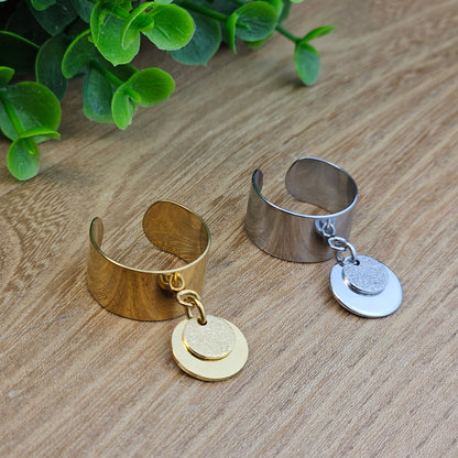 Bague Lily-Rose double médailles