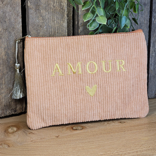 Pochette AMOUR camel