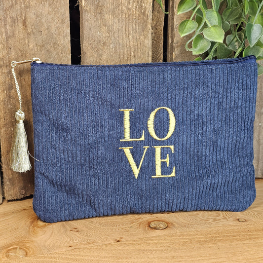 Pochette LOVE marine