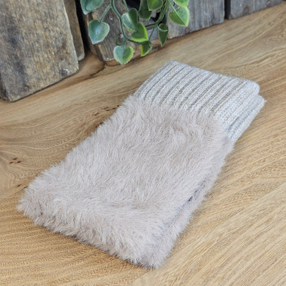 Mitaine style fourrure taupe