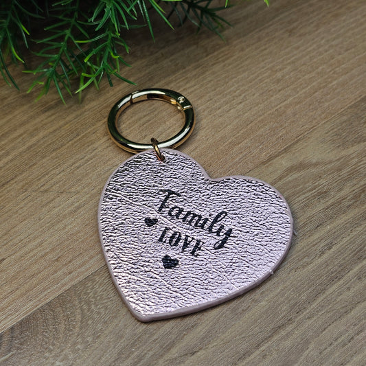 Porte-clés "Family love" rose