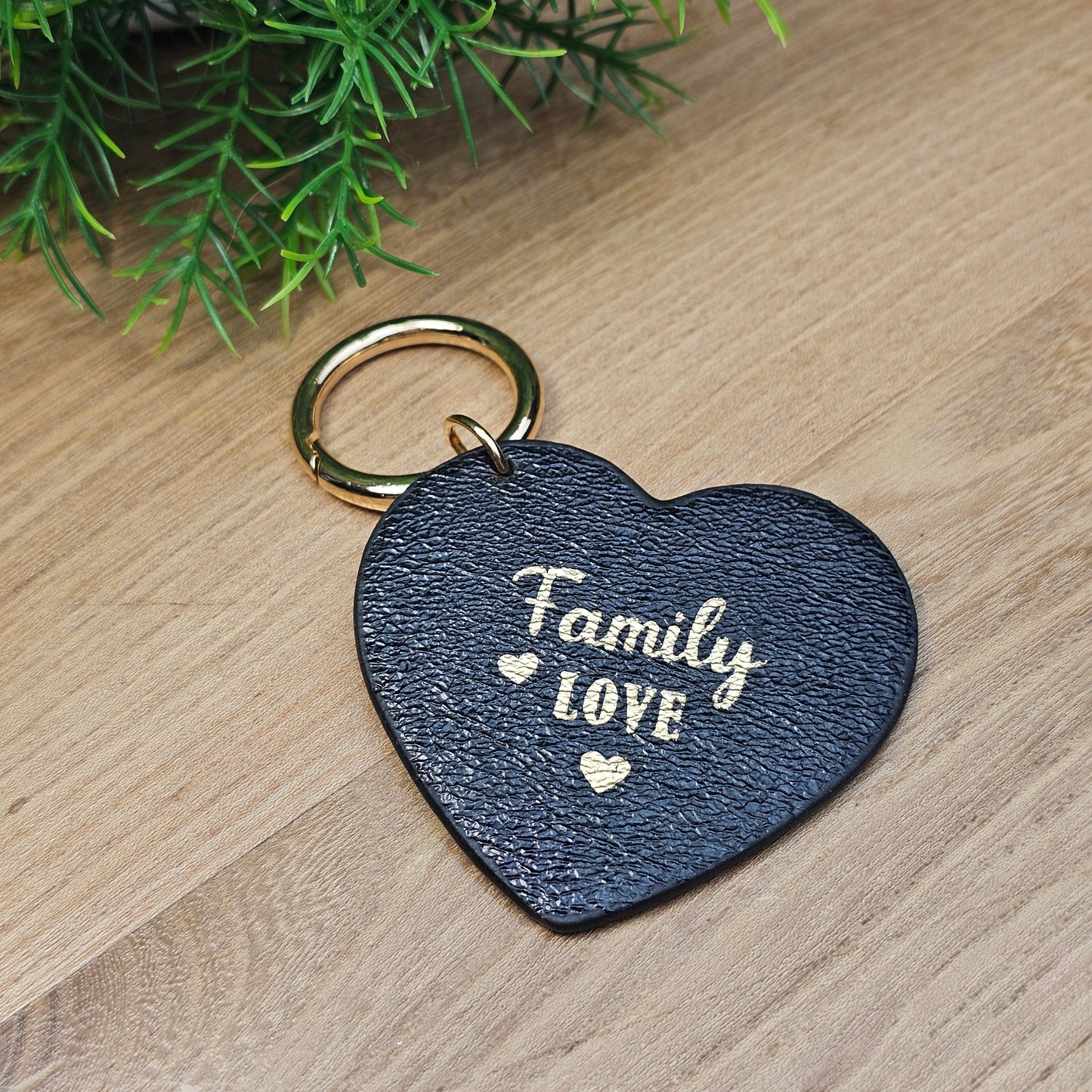 Porte-clés "Family love" noir