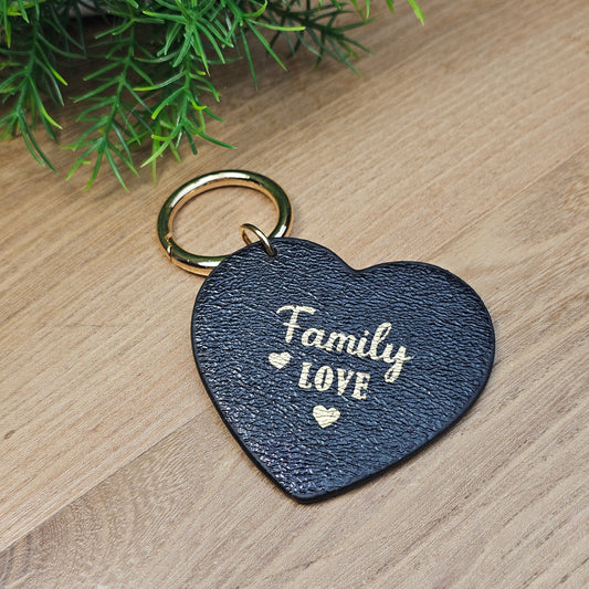 Porte-clés "Family love" noir