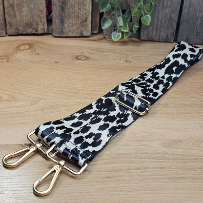 Bandoulière motifs léopard beige