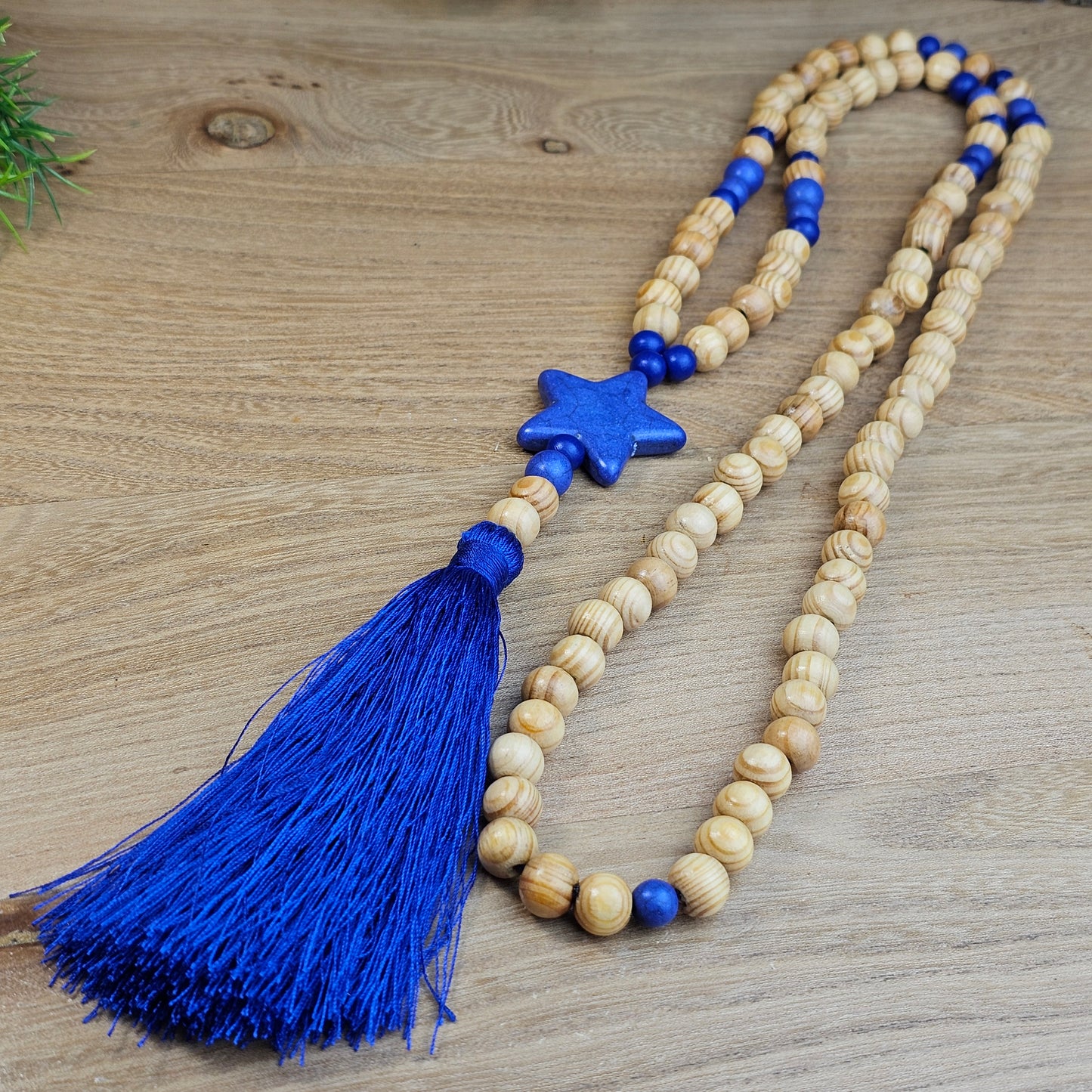 Sautoir Babou bleu roi